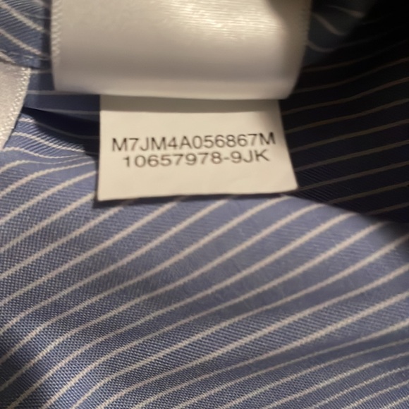 Anne Klein blue pin stripe button down - Picture 6 of 6